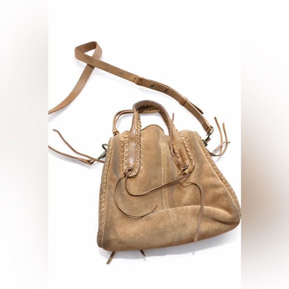 Lucky Brand Handbags - Lucky Brand Tan Suede Crossbody Bag